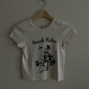 COPY - brandy melville rough rider baby tee